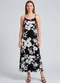 Infinita Cor - Vestido Midi com Alças Finas Preto - variação: Preto