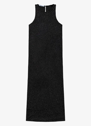 Endless - Vestido Midi com Brilho Preto - ENDLESS