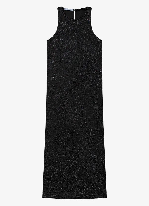 Endless - Vestido Midi com Brilho Preto 2