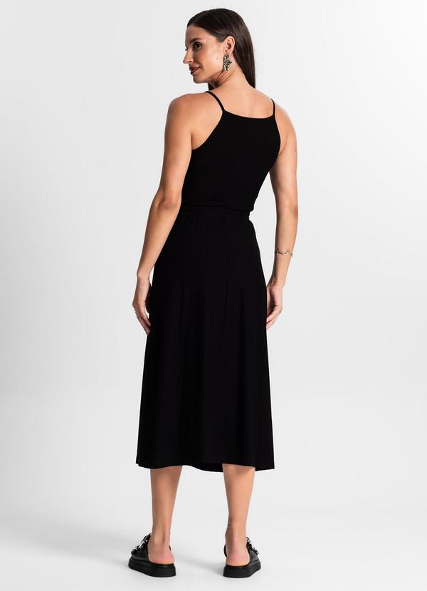 Rovitex - Vestido Midi com Cinto Preto 2