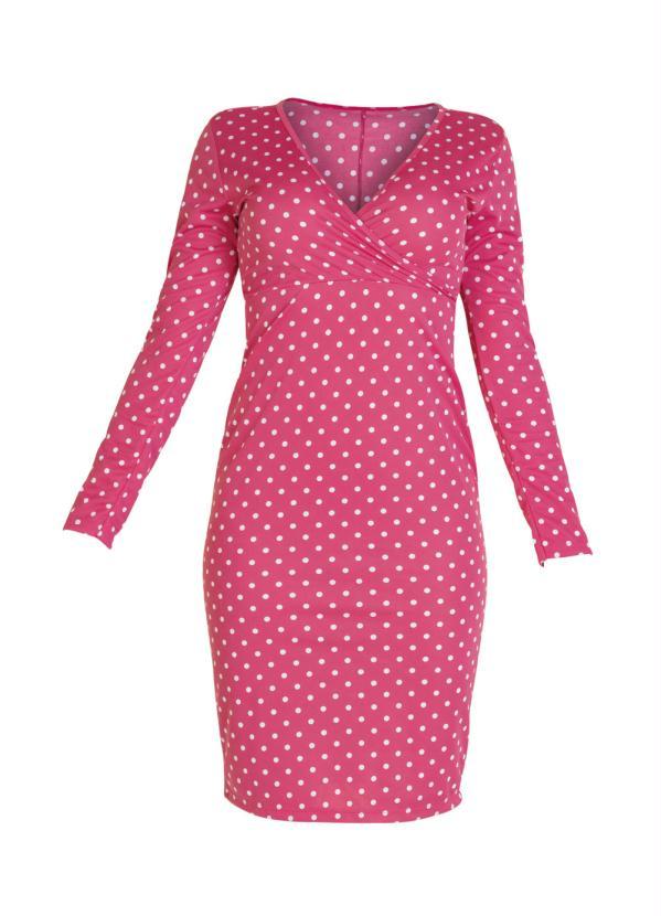 Moda Pop - Vestido Midi com Decote Transpassado Pink 6