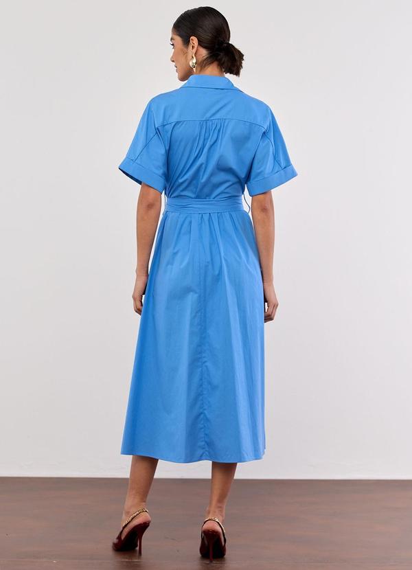 Carlota Costa - Vestido Midi com Faixa Azul 2