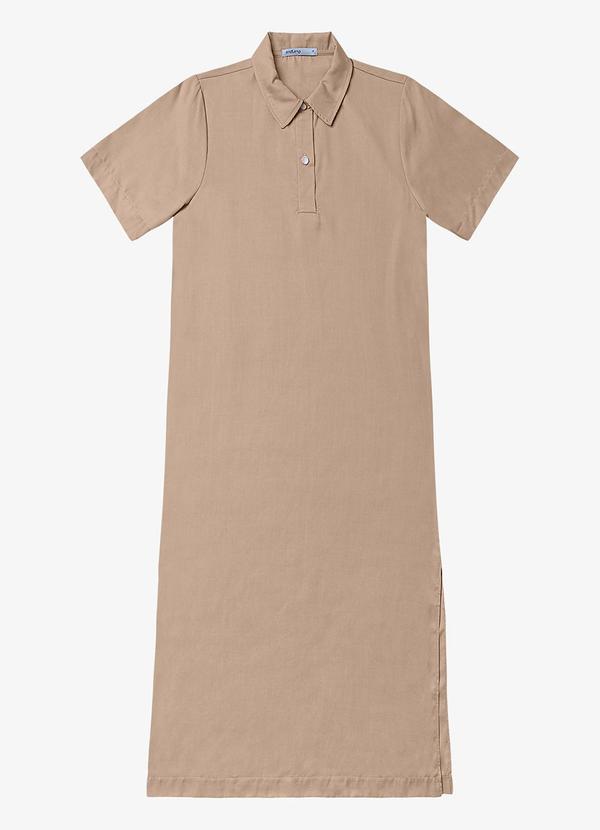 Endless - Vestido Midi com Fenda Lateral Marrom 2