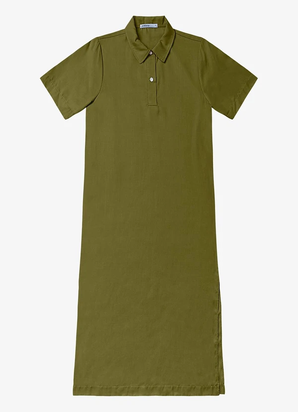 Endless - Vestido Midi com Fenda Lateral Verde 4