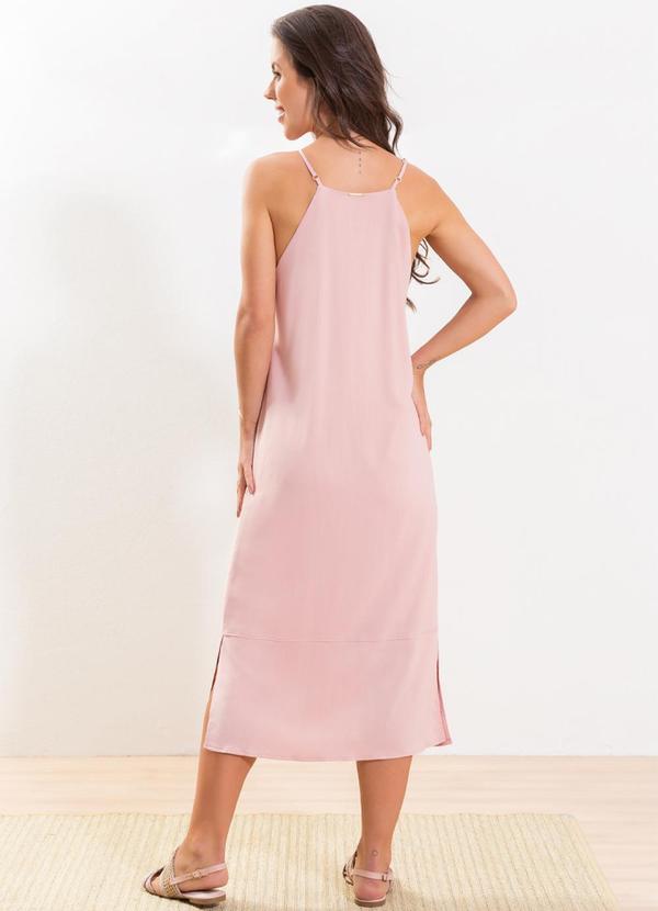 Cativa - Vestido Midi com Fenda na Lateral Rosa 2