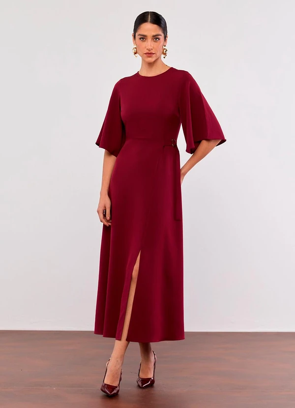 Carlota Costa - Vestido Midi com Recortes Roxo