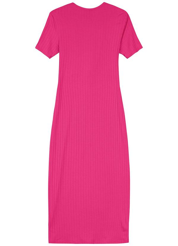 Malwee - Vestido Midi com Torção Rosa Escuro 2