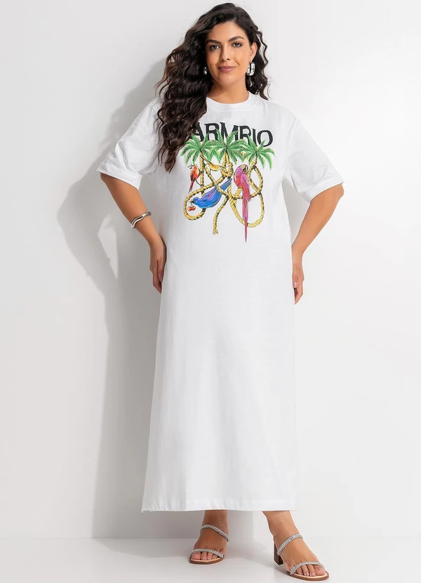 Farm - Vestido Midi Cordas e Aves Farm Rio Branco 10