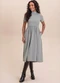 Angel - Vestido Midi Cotton Preto - variação: Cinza