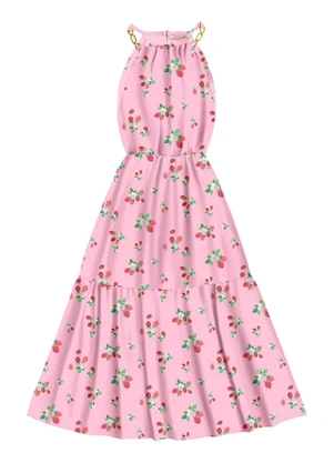 Angel - Vestido Midi Crepe Estampado  - ANGEL