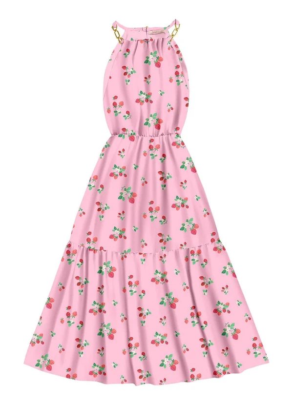 Angel - Vestido Midi Crepe Estampado