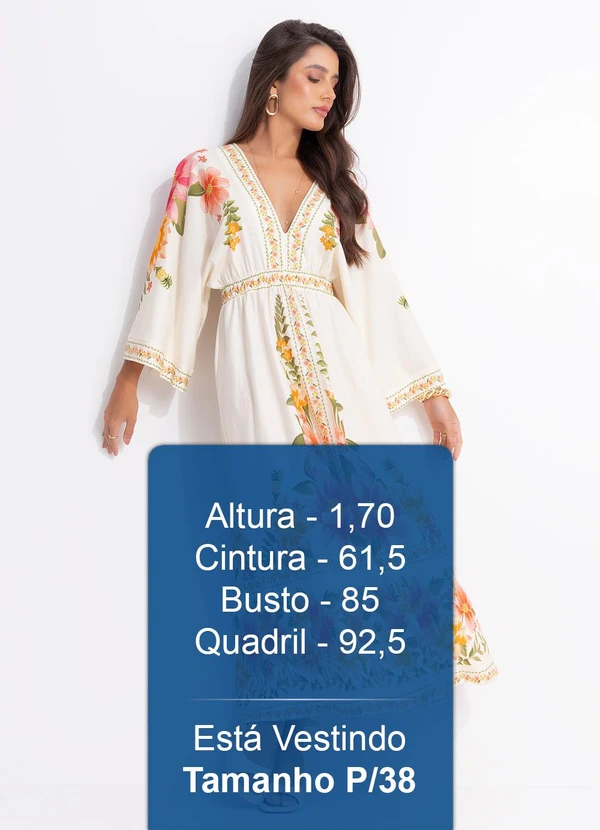 Farm - Vestido Midi Cropped Carolina Bege 4