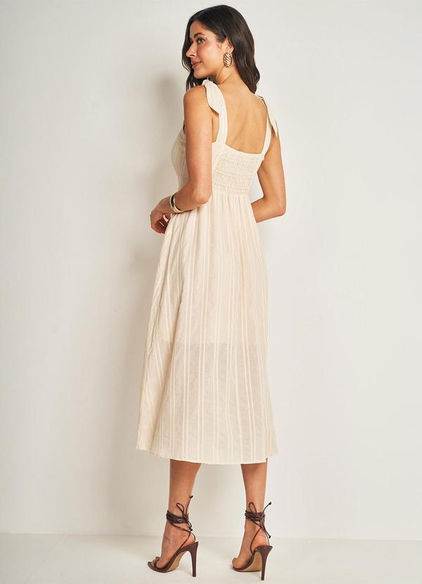 Doce Trama - Vestido Midi de Alça Branco 2
