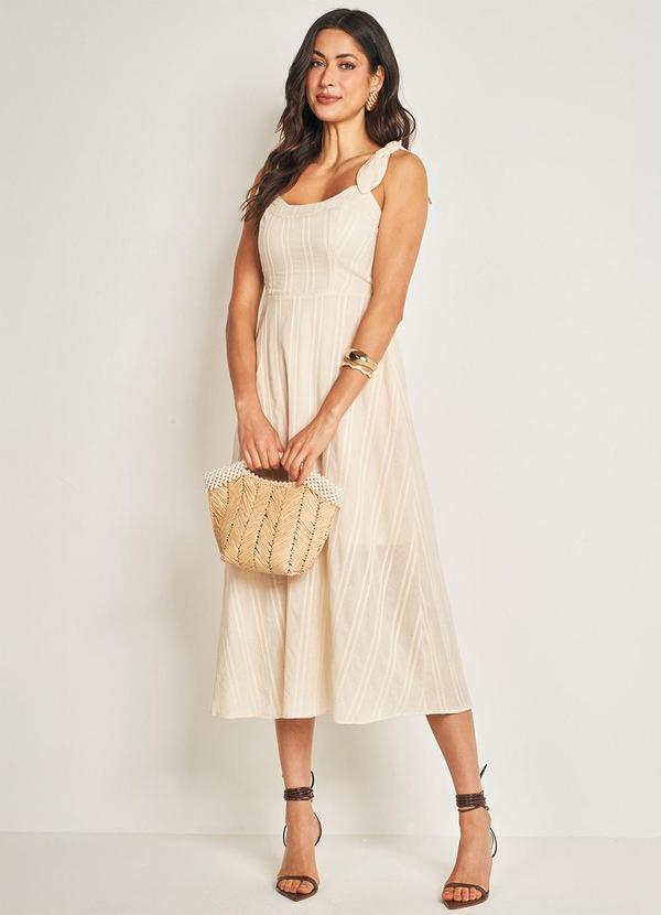 Doce Trama - Vestido Midi de Alça Branco 3