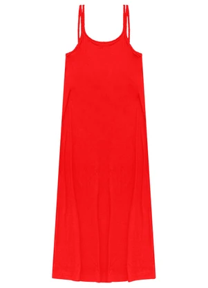 Endless - Vestido Midi de Alça em Laranja - ENDLESS