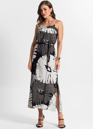 Endless - Vestido Midi de Alça Cinza - ENDLESS