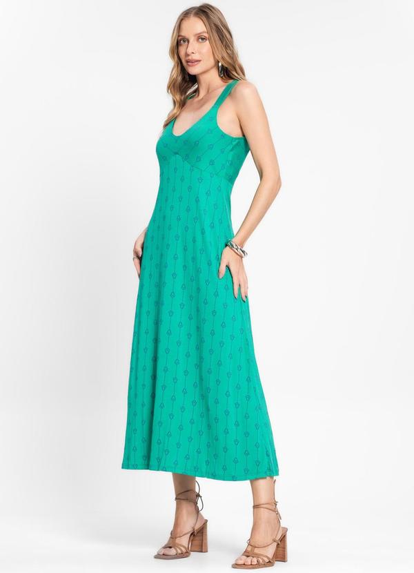Rovitex - Vestido Midi de Alça Verde 3