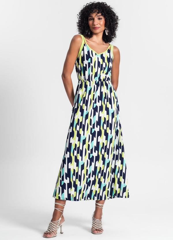 Rovitex - Vestido Midi de Alça Verde