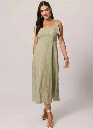 Doce Trama - Vestido Midi de Alça Verde - DOCE TRAMA