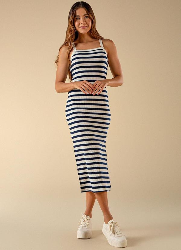 Use Modo - Vestido Midi de Alças Navy Azul