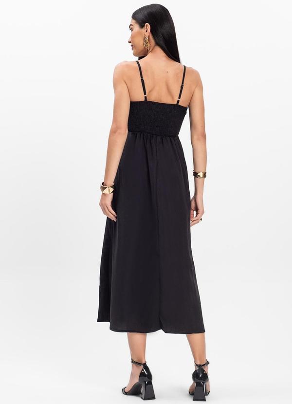 Rovitex - Vestido Midi de Alcinha Atrativa Modas Preto 2