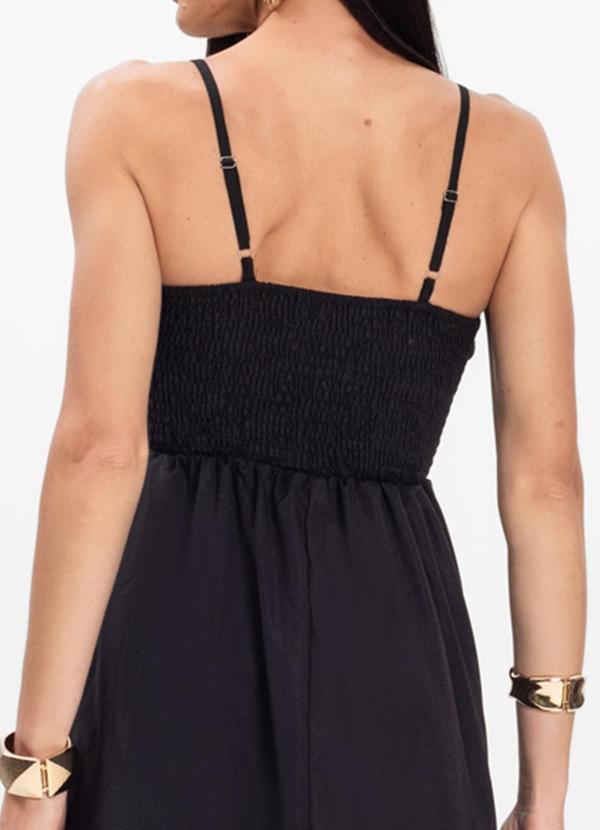 Rovitex - Vestido Midi de Alcinha Atrativa Modas Preto 4