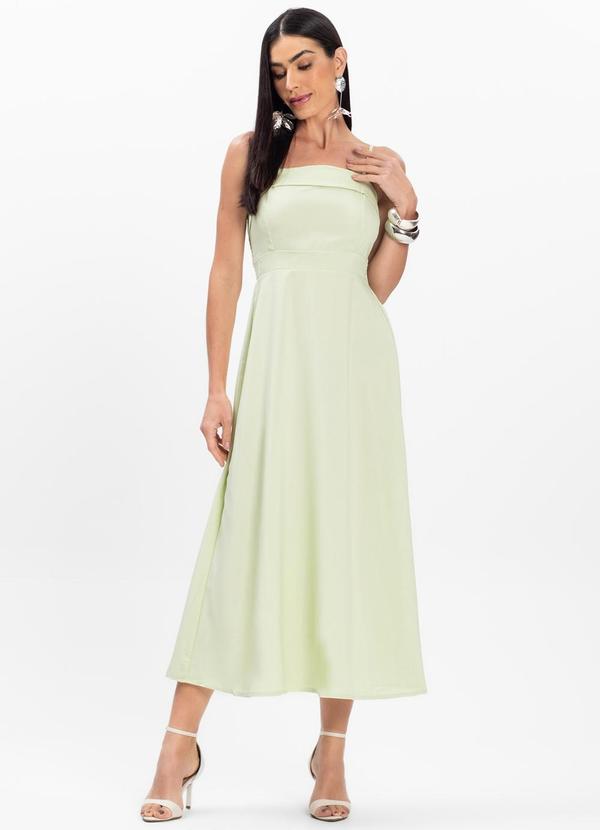Rovitex - Vestido Midi de Alcinha Atrativa Modas Verde