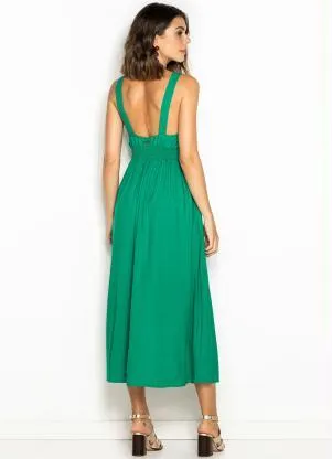 Forum - Vestido Midi de Linho Verde - FORUM