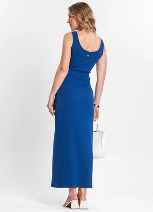 Endless - Vestido Midi de Ribana Feminino Azul - ENDLESS