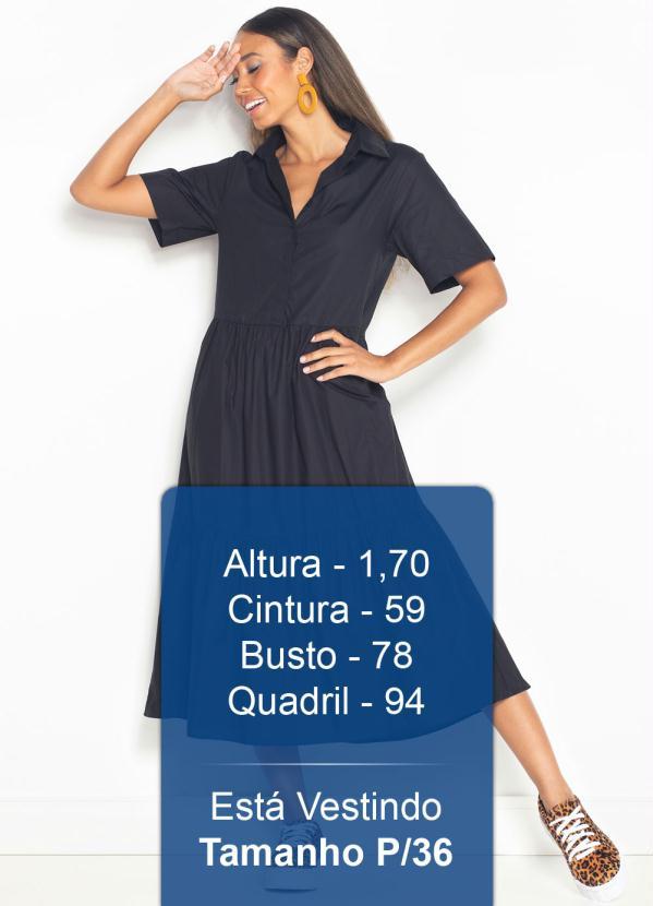 Hering - Vestido Midi de Tricoline Preto 5