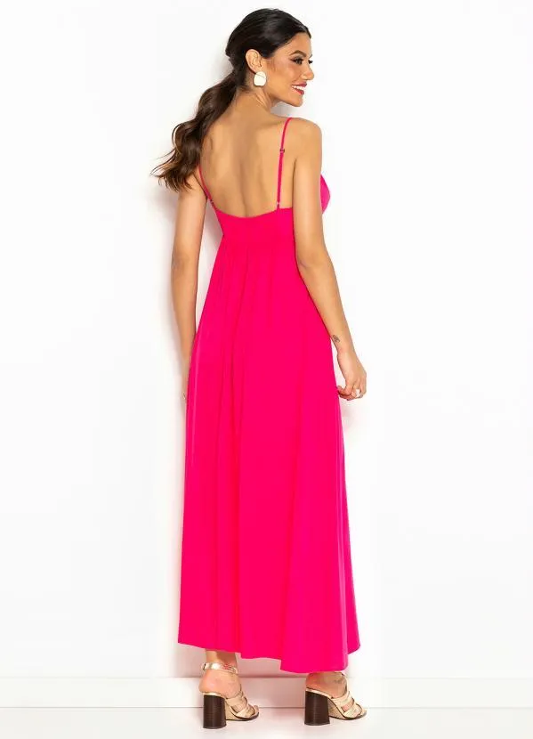 Forum - Vestido Midi de Viscose Rosa 2