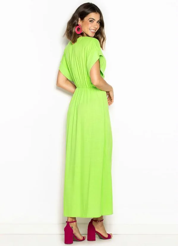 Colcci - Vestido Midi de Viscose Verde 2