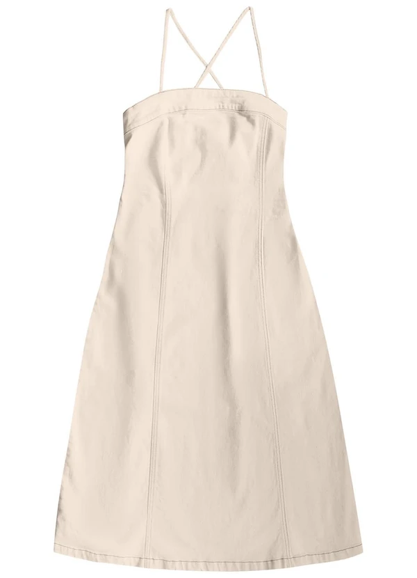 Angel - Vestido Midi Denim Branco 3
