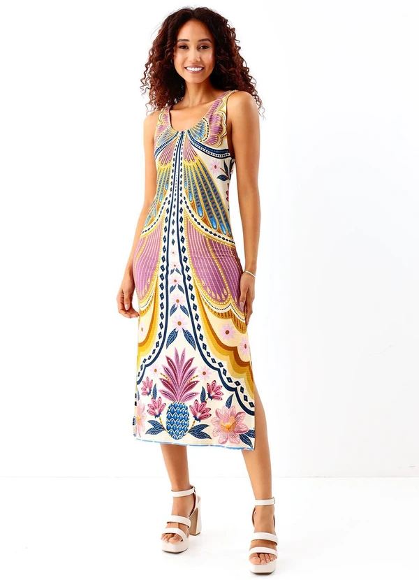 Farm - Vestido Midi Doce Voo