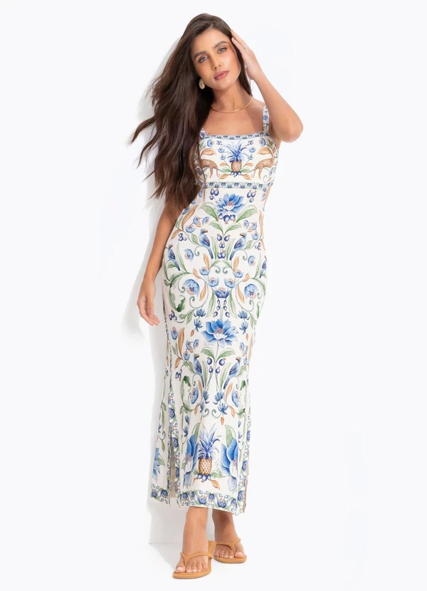 Farm - Vestido Midi Elsa Off White 3