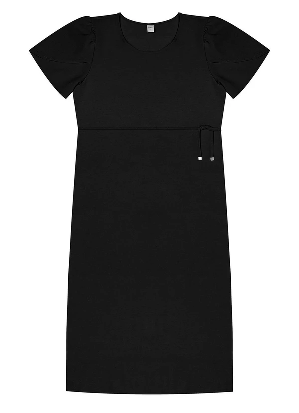 Rovitex - Vestido Midi em Air Flow Preto 5