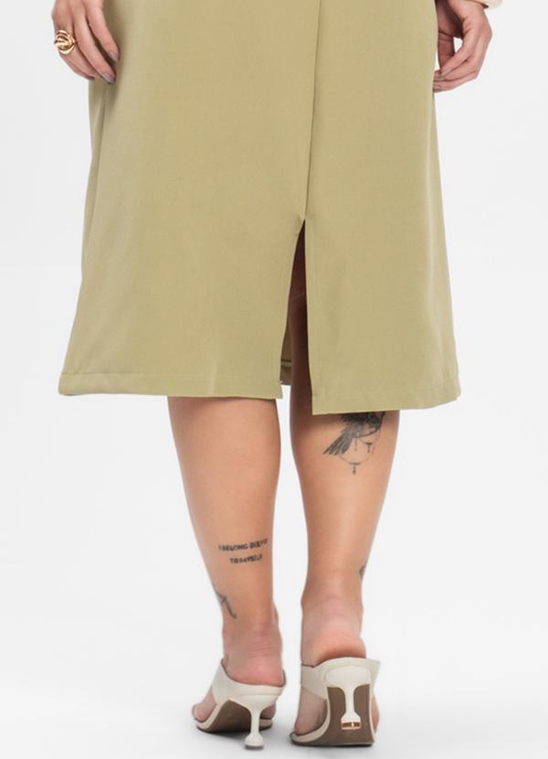 Rovitex - Vestido Midi em Alfaiataria Lisa Ji Verde 4