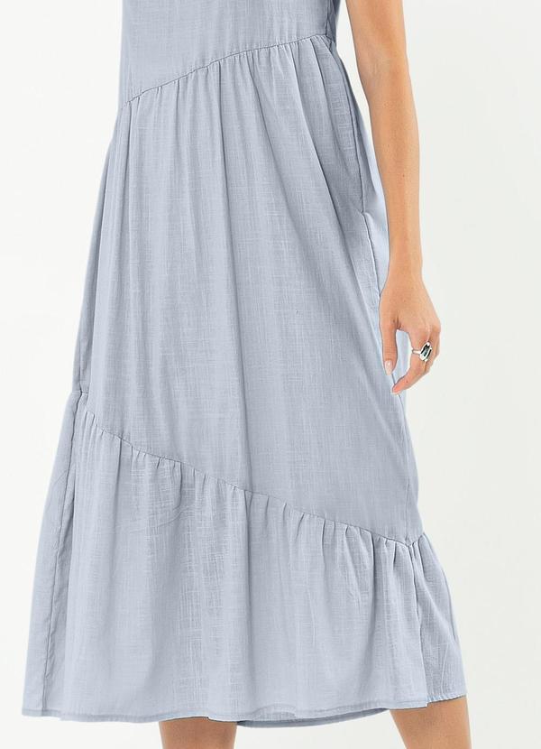 Cativa - Vestido Midi em Algodão Azul Claro 3