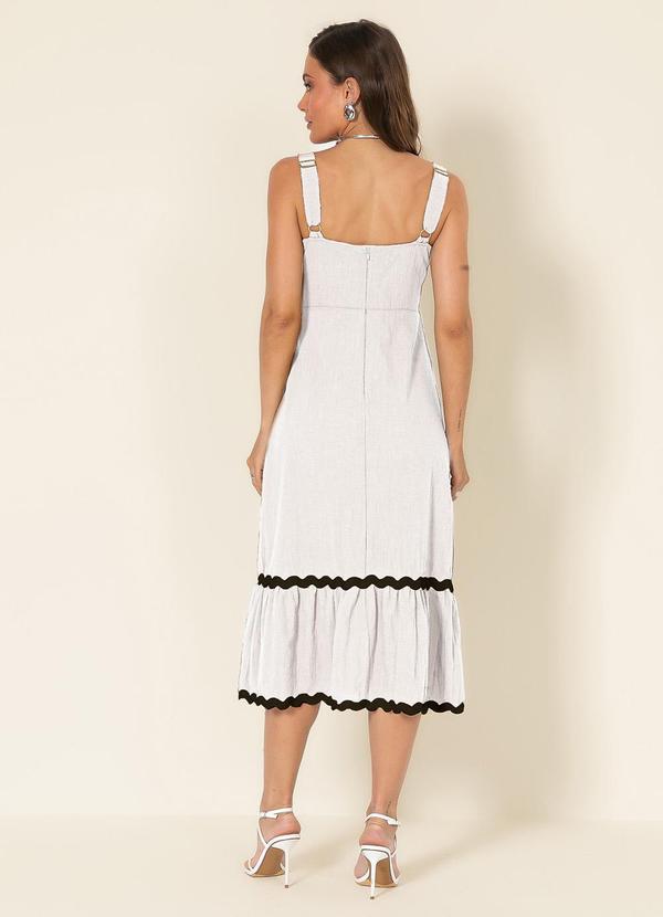 Gris - Vestido Midi em Algodão Branco 2
