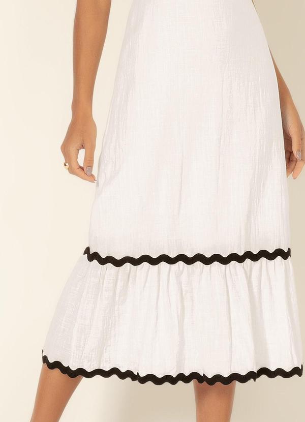 Gris - Vestido Midi em Algodão Branco 3