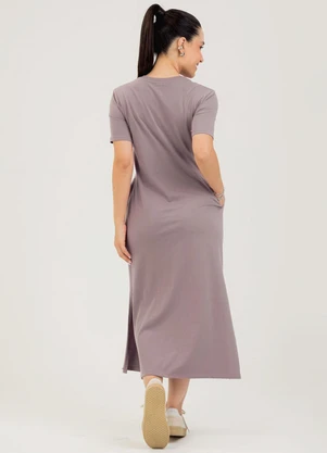 Cativa - Vestido Midi em Algodão   Lilás - CATIVA