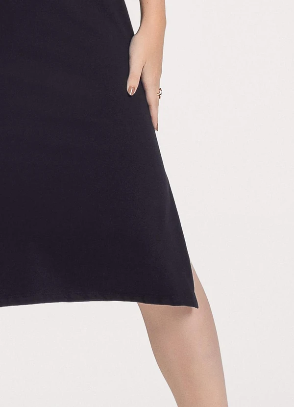 Cativa - Vestido Midi em Algodão Preto 3