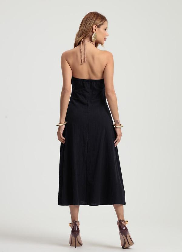 Gris - Vestido Midi em Algodão Preto 2