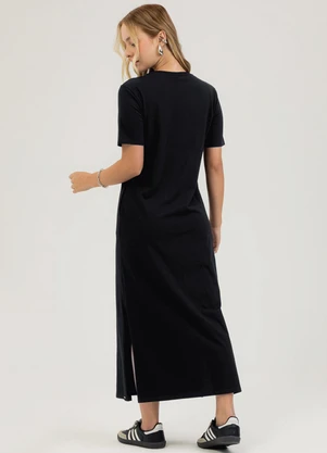 Cativa - Vestido Midi em Algodão   Preto - CATIVA