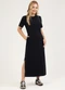 Cativa - Vestido Midi em Algodão   Preto - variação: Preto