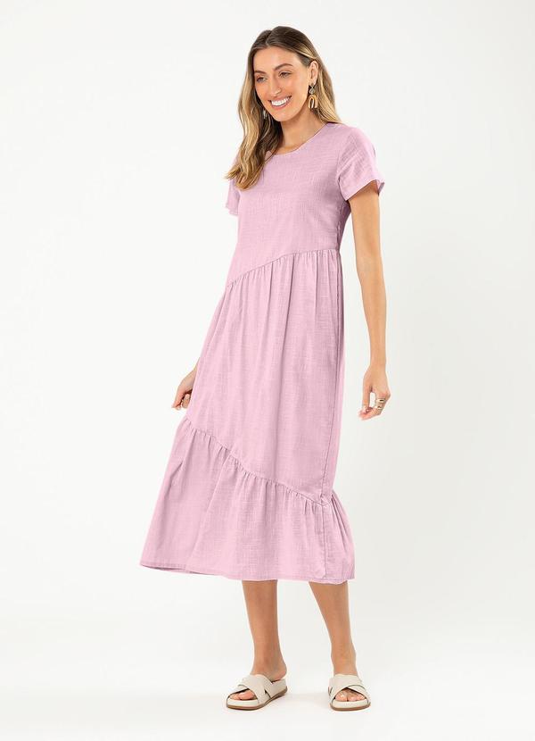 Cativa - Vestido Midi em Algodão Rosa Claro 2