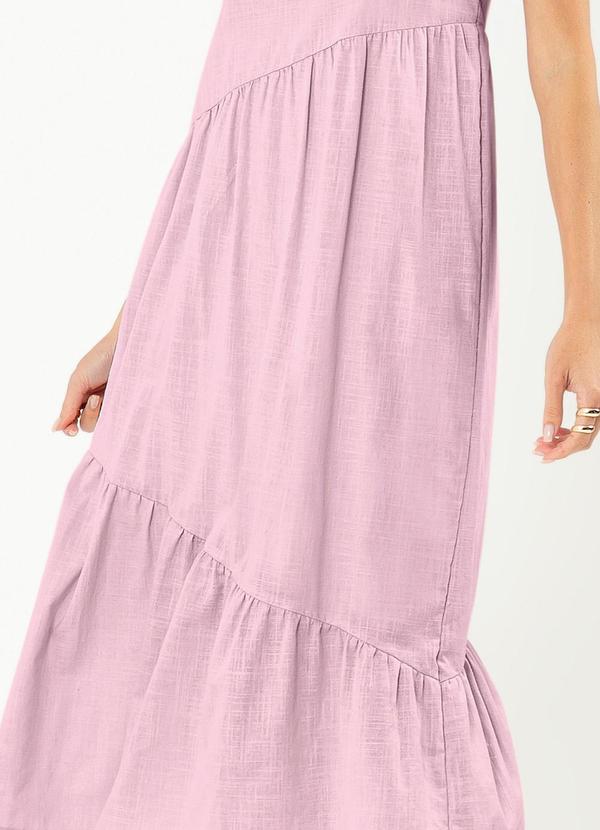 Cativa - Vestido Midi em Algodão Rosa Claro 3
