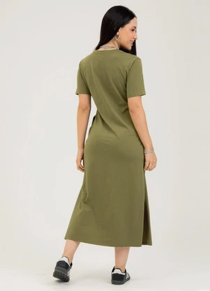 Cativa - Vestido Midi em Algodão   Verde - CATIVA