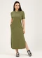 Cativa - Vestido Midi em Algodão   Preto - variação: Verde