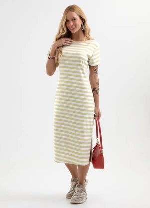 Cativa - Vestido Midi em Algodão Verde - CATIVA